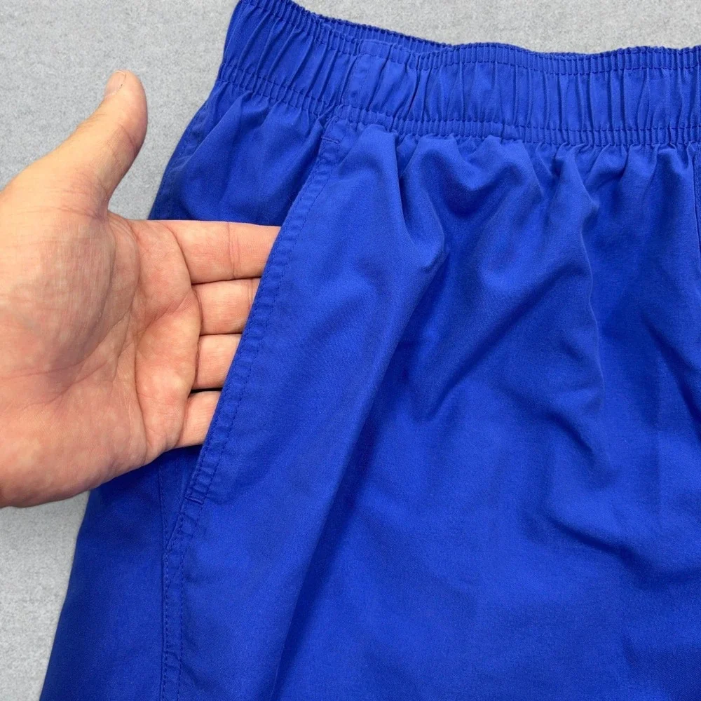 VTG‎ Nike Swim Trunks Mens XL Royal Blue Mesh Lined Embroidered Logo Pockets Y2K